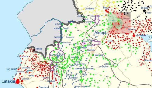 [Zdroj: https://en.wikipedia.org/wiki/Cities_and_towns_during_the_Syrian_Civil_War]